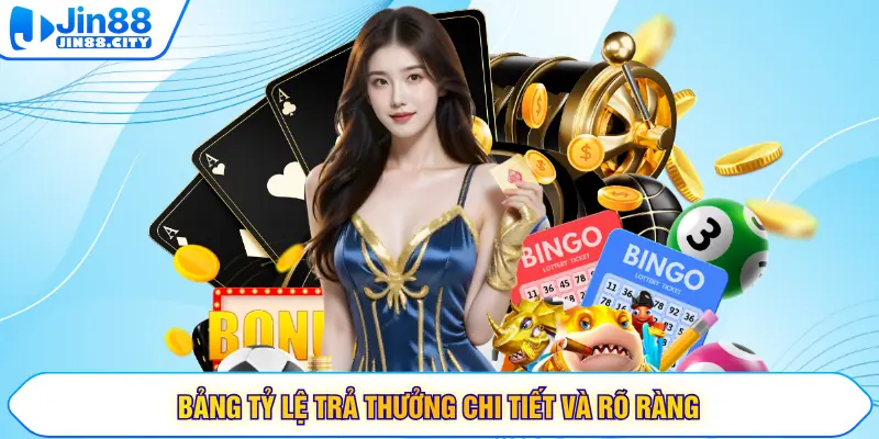 Bảng tỷ lệ trả thưởng chi tiết và rõ ràng
