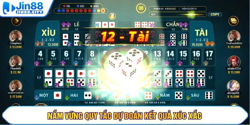 Nắm vững quy tắc dự đoán kết quả xúc xắc